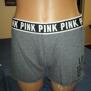 pink cut off joggers